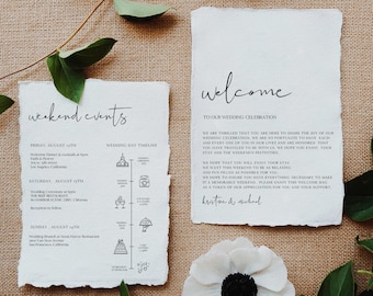 Modern Wedding Timeline Template, Wedding Welcome Letter, Wedding Itinerary Template, Wedding Timeline, Wedding Event Download, 0506_031