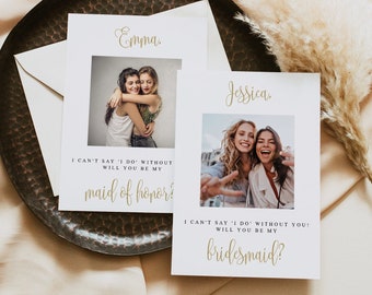 Be My Bridesmaid Proposal Photo, Will You Be My Bridesmaid Proposal, Printable  Card Template, Be My Maid Of Honour, Matron Card 6022_037