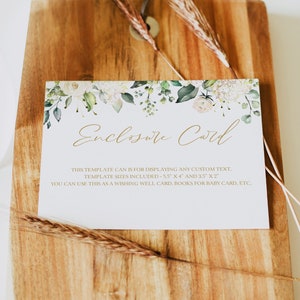 Floral Boho Wedding bijlage kaartsjabloon, Instant Download, bruiloft kaartdetails, uitnodiging bijlage, uitnodiging sjabloon, 0208_048