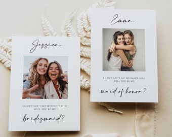 Bridesmaid Proposal Card, Will You Be My Bridesmaid Card, Bridesmaid Card, Bridesmaid Proposal Photo Template, Be My Maid Of Honour 0230_037