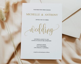 Wedding Invitation, Greenery Wedding Template, Personalised Wedding Card, Save The Date, Wedding Stationery,Destination Wedding Card 6022_01