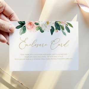 Modèle de carte de clôture de mariage Boho floral, téléchargement immédiat, détails de carte de mariage, enceinte d'Invitation, modèle d'Invitation, 0202_048