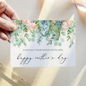 Mothers Day Card, Printable Mothers Day Card, Happy Mothers Day, Editable Mother&#39;s Day, Floral Mother&#39;s Day Card, Gift For Mom, DIY 0600_044