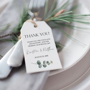 Greenery Wedding Favor Tag Template, Boho Favor Tag Templett, Gift Tag Template Editable, Welcome Tags for Wedding , Welcome Bags, 0193_010