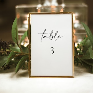 Modèle de numéros de table de mariage, numéros de table imprimables, modèle modifiable, téléchargement immédiat, mariage de verdure, mariage moderne 0230_04