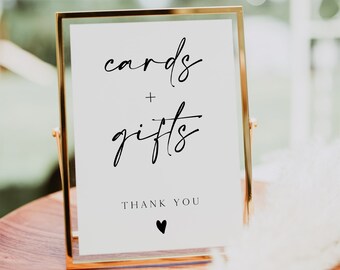 Minimlist Cards and Gifts Sign Wedding, Modern Gift Table Sign, Simple  Wedding Sign, Cards and Gifts Sign Printable Template, Boho 0230_083