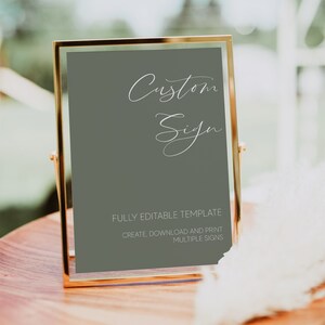 Custom Wedding Sign Template, Boho Wedding Signage, Minimalist Wedding Sign, Wedding Template, Printable Sign, DIY Reception Sign 0236_017