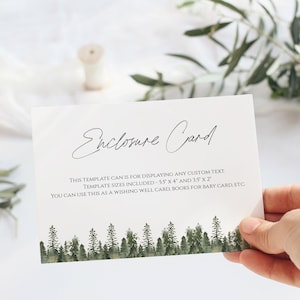 Biglietto modello matrimonio albero di pino, biglietto inserto matrimonio, modello biglietto allegato, biglietto matrimonio bosco, biglietto modello matrimonio foresta 0211_048