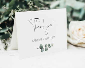 Editable modern wedding thank you note card. Printable wedding table thank you signage 0193_013