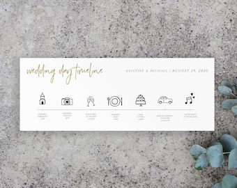 Wedding Timeline Card Template, Wedding Itinerary, Order Of Events, Wedding Schedule, Order Of Service, Wedding Agenda Template 0213_019