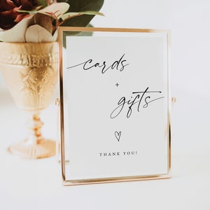 Modèle de plaque pour cartes et cadeaux, plaque de mariage minimaliste moderne pour cartes et cadeaux, plaque de cadeaux de mariage, plaque de cadeau de douche nuptiale, douche, 0255_083