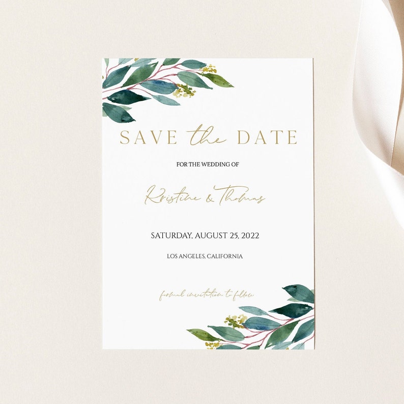 Wedding Save The Date Template, Wedding Announcement, Wedding Invitation, Printable Wedding Template, Editable Template Modern 0143_012 image 7