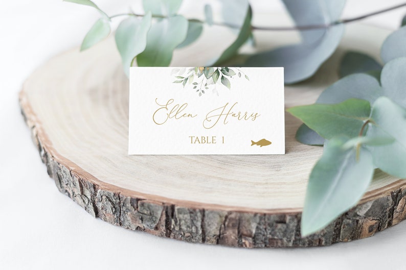 Place Card Template Meal Choice Wedding Place Card Template image 0