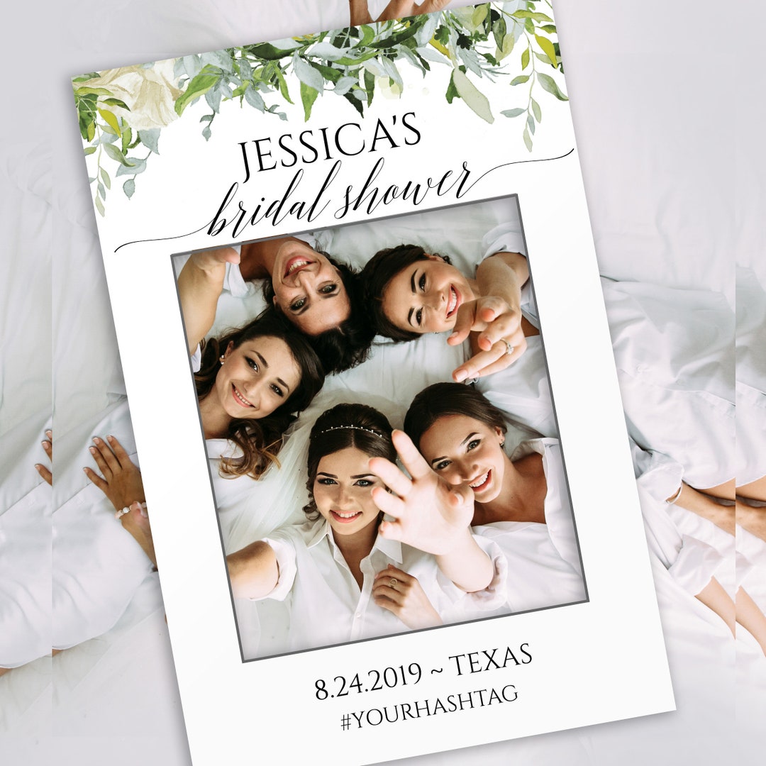 Bridal Shower Photo Prop, Bridal Shower Frame Prop, Floral Bridal