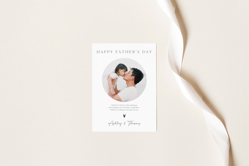Fathers Day Card Photo, Personalized Fathers Day Card, First Fathers Day Card, Custom Card For Dad, Happy Fathers Day Greeting Card 0230_064 image 1