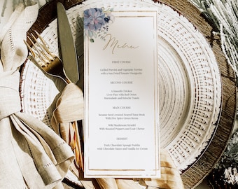 Wedding Menu Template, Succulent Men, Printable Menu, Editable Menu, Succulent Wedding, Greenery Menu, Dinner Menu, Botanical Menu 0156_014
