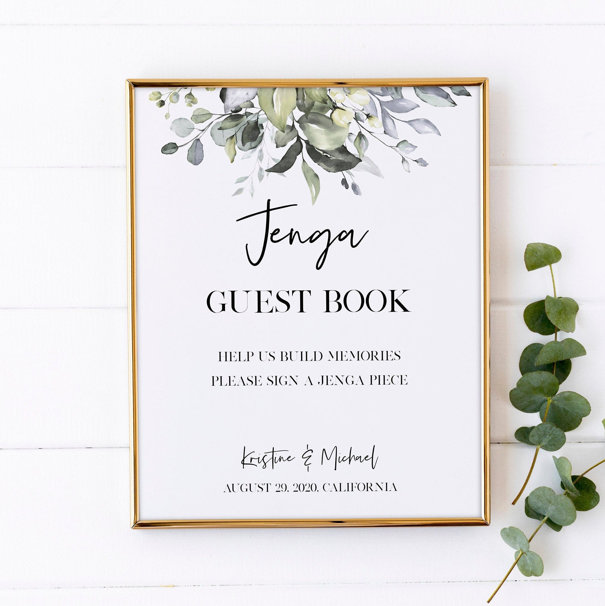 Jenga Guestbook Sign, Guest Book Sign Template, Wedding Sign, Build Memories, Sign A Jenga Piece, Instant Download, Printable Sign 0176_023 - Etsy for Jenga Guest Book Sign Printable Free