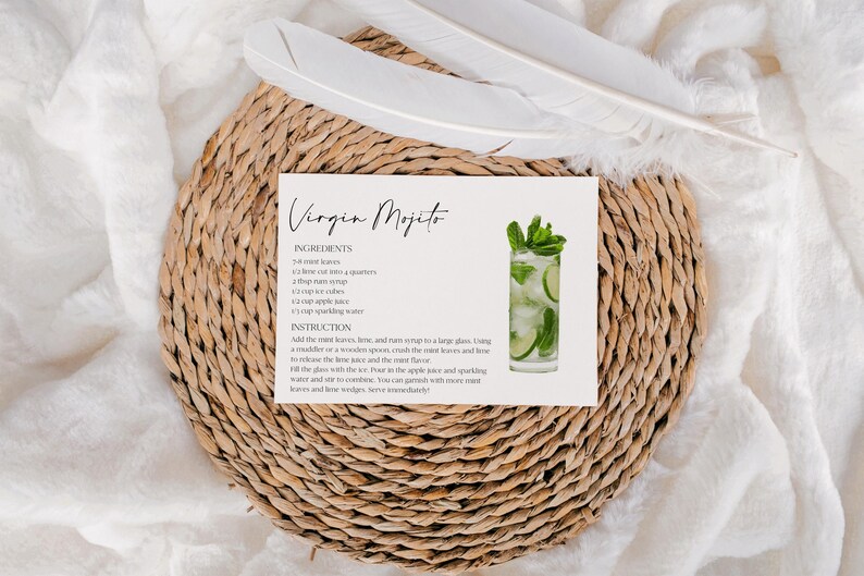 Cocktail Recipe Cards, Drink Recipe Template, Cocktail Book Printable, Personalized Drinks, Bar Drink Recipe, Cocktail Print Cards 0230_069 image 9
