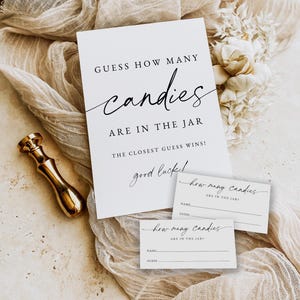 Guess How Many Candies Are In the Jar Game, Baby Shower Game, Candy Jar Guessing Game, Boho Baby Shower, Candy Game, Gender Neutral, 0255