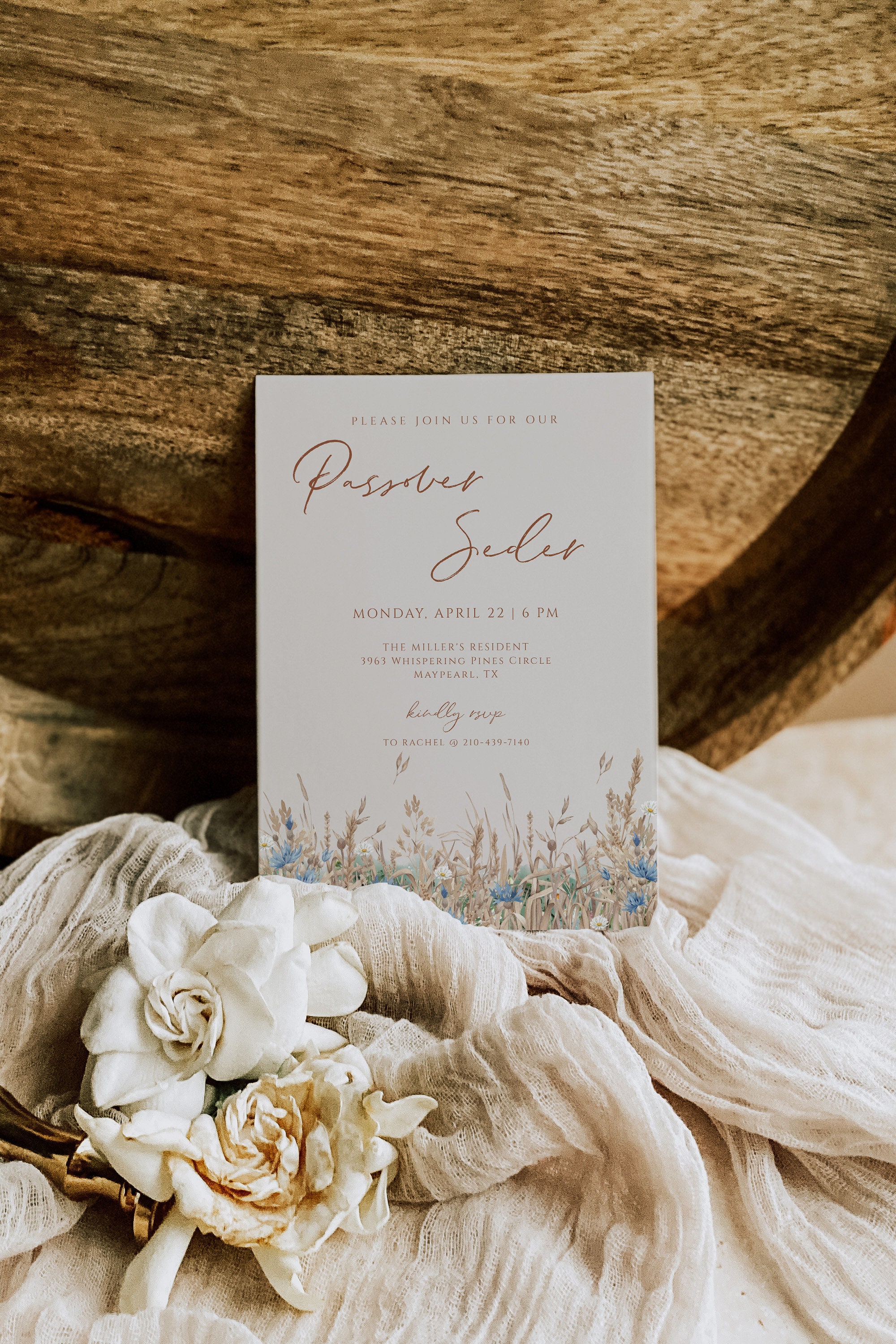 Passover Invertation Editable Passover Invitation Template, Passover Dinner Invitation DIY ...