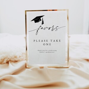 Grad Favors Sign Template, Graduation Favors Sign for Guest 2026 ...