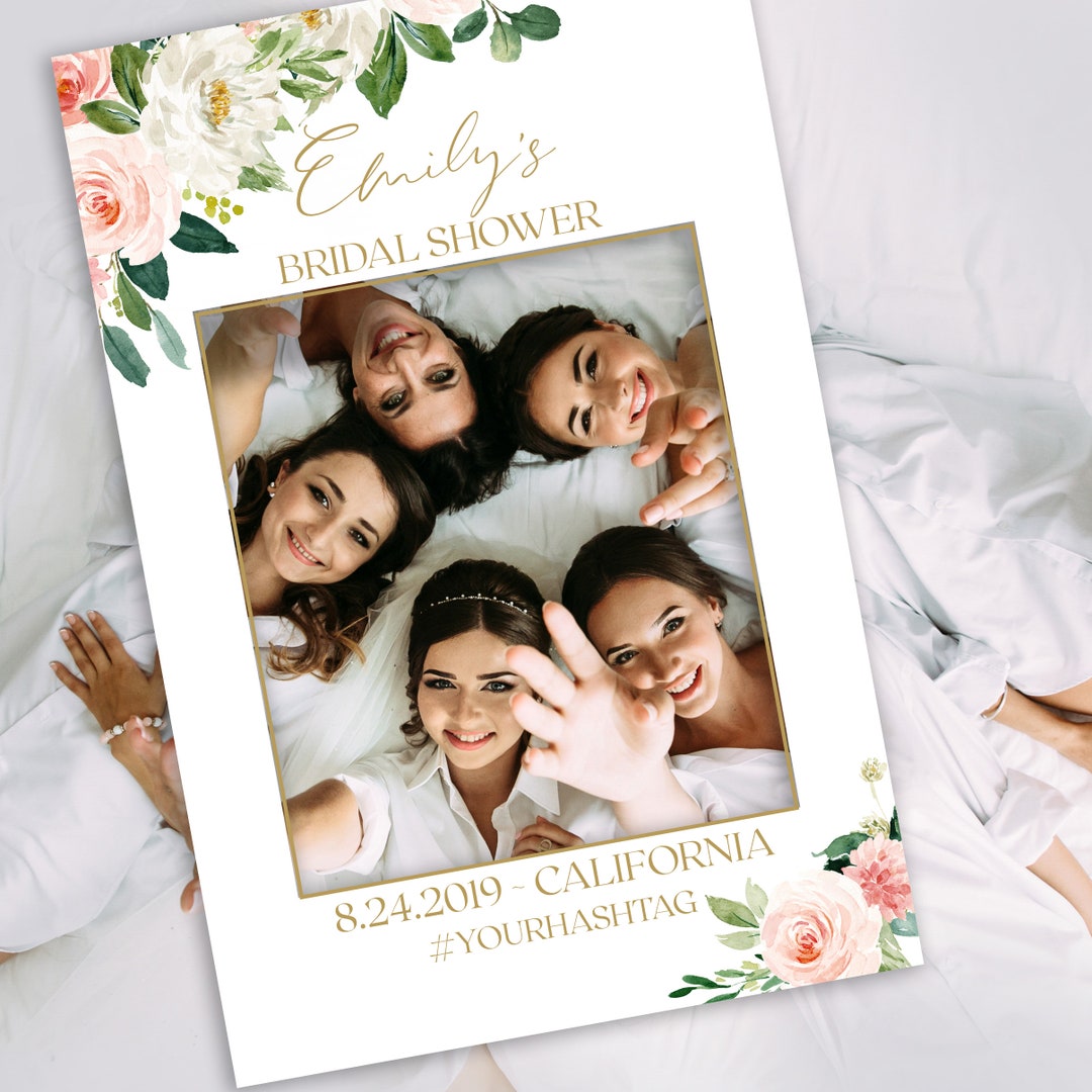 Flora Bridal Shower Photo Booth Frame, Photo Booth Prop,custom Bridal