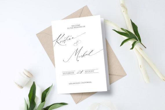 Catholic Wedding Program Template Order of Service Template - Etsy