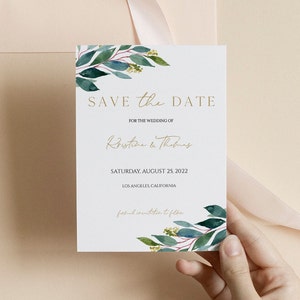 Wedding Save The Date Template, Wedding Announcement, Wedding Invitation, Printable Wedding Template, Editable Template Modern 0143_012 image 1