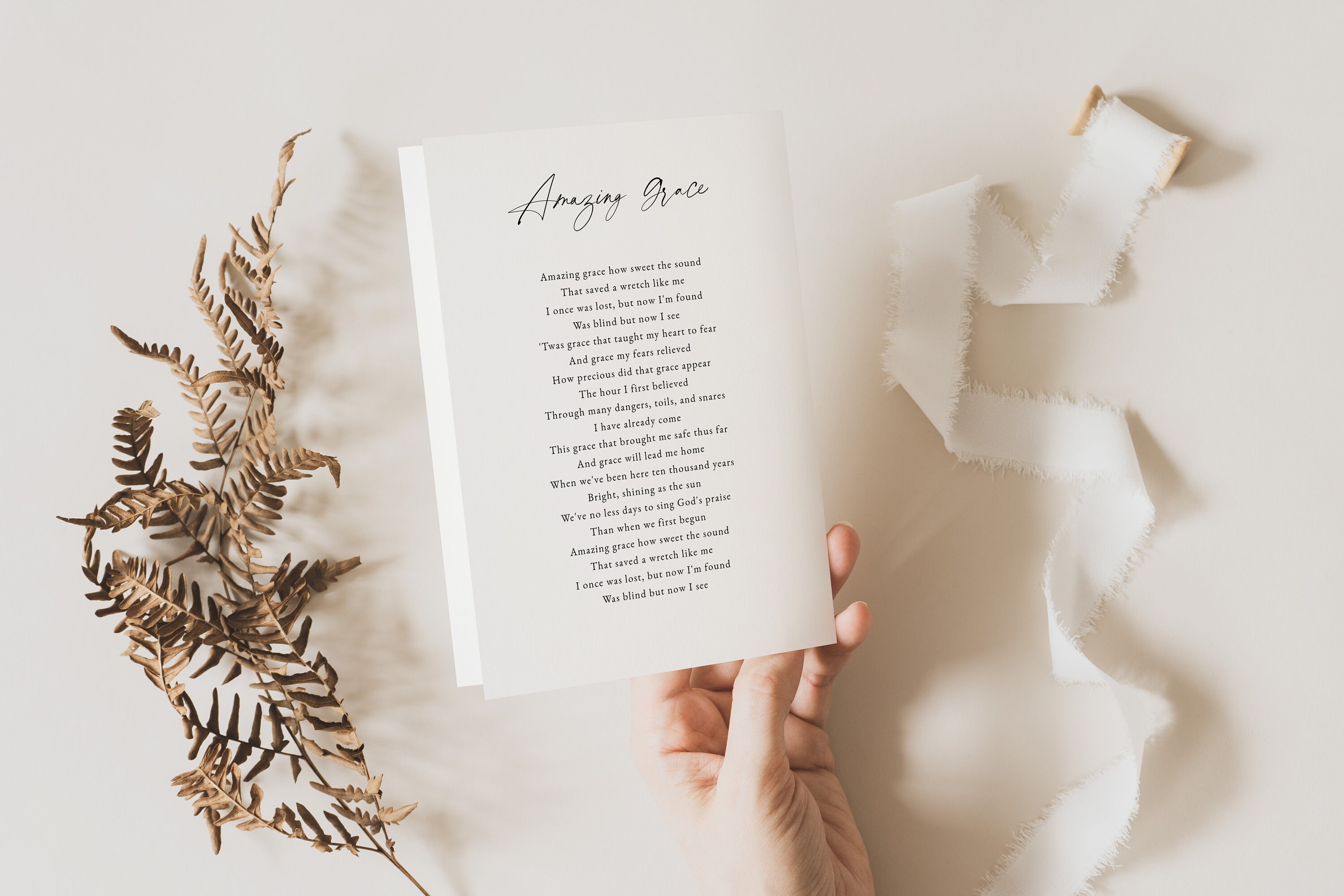 Funeral Order of Service Template, Funeral Program, Modern Minimalist ...