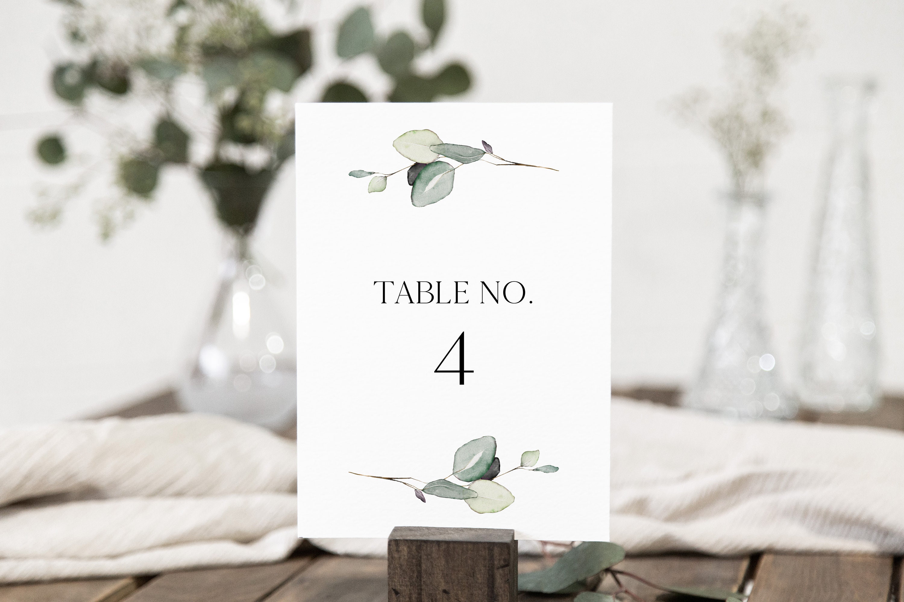 Table Numbers Template, Wedding Table Number, Instant Download, Table ...