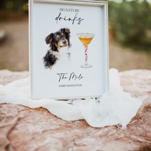 We Edit, Dog Bar Sign Printable, Pet Signature Drink Sign, Dog Bar Sign Wedding, Pet Printable Signature Drink Sign, Dog Signature, 0230_097 image 6