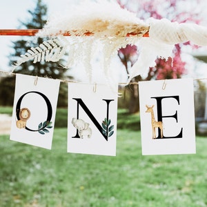 Wild One Highchair Garland, Safari 1st Birthday Banner, First Birthday Banner, First Birthday Decorations, Wild One Birthday Decor, 0260_095