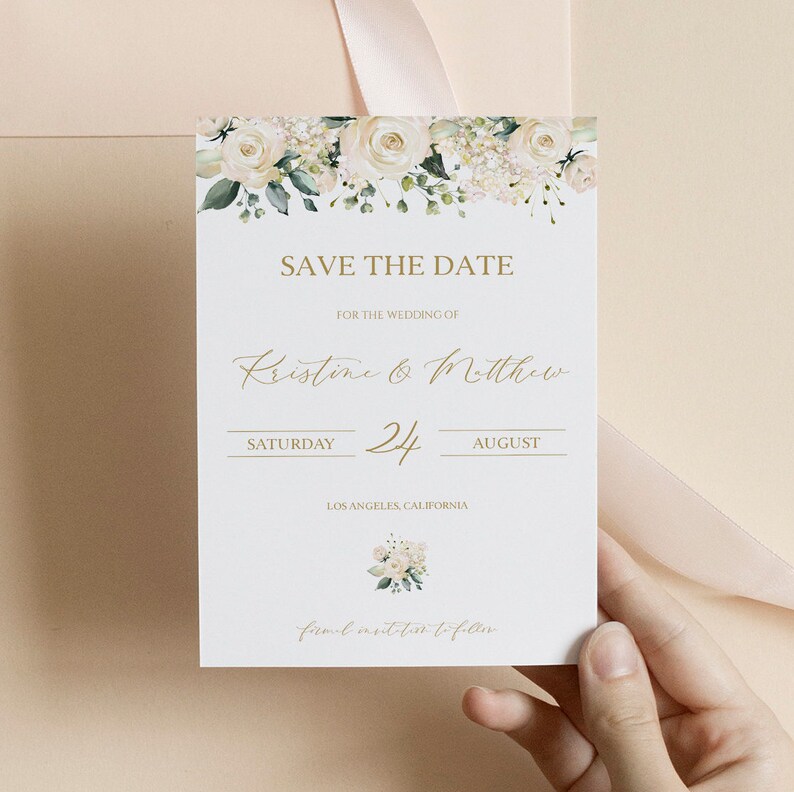 Wedding Save the Date Boho Floral Wedding Boho Save the Dates Cards and Magnets Floral Save the Date Template 0208/_012 Instant Download