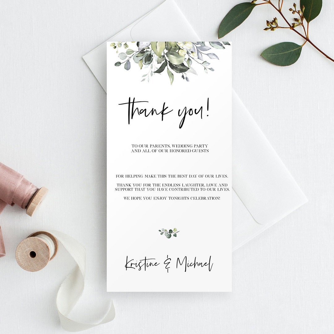 Image 2 for Thank You Note Template Wedding