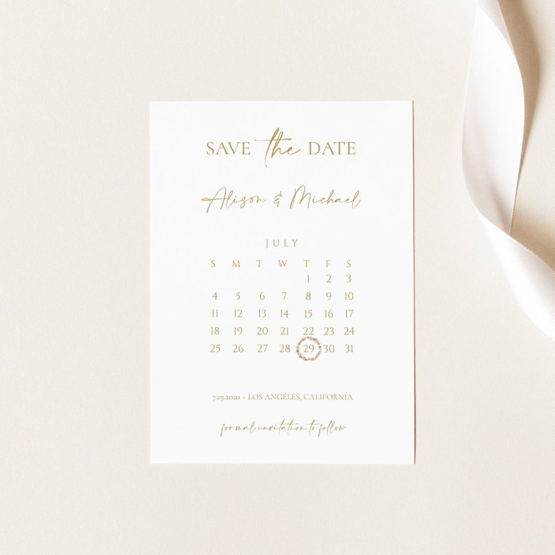 calendar-save-the-date-template-save-the-date-template-etsy