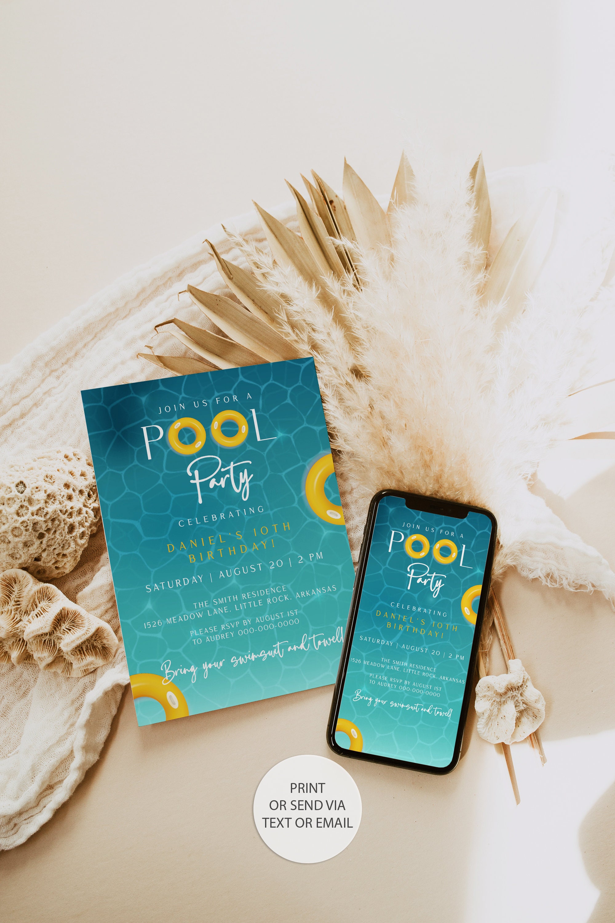 Pool Party Invitation Pool Party Birthday Invitation Custom Adult Party Invitation Summer Pool Party Bash Pool Birthday