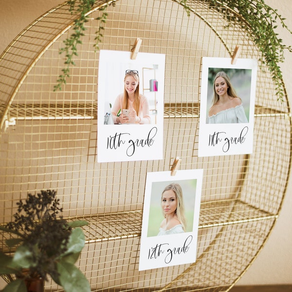 Graduation Photo Banner, High School Graduation Decorations 2024, Graduation Party Decor, Graduation Garland, Graduation Picture Display