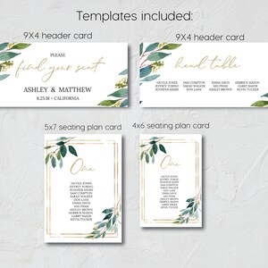Printable Wedding Seating Chart Cards, Wedding Seating Plan, Wedding ...