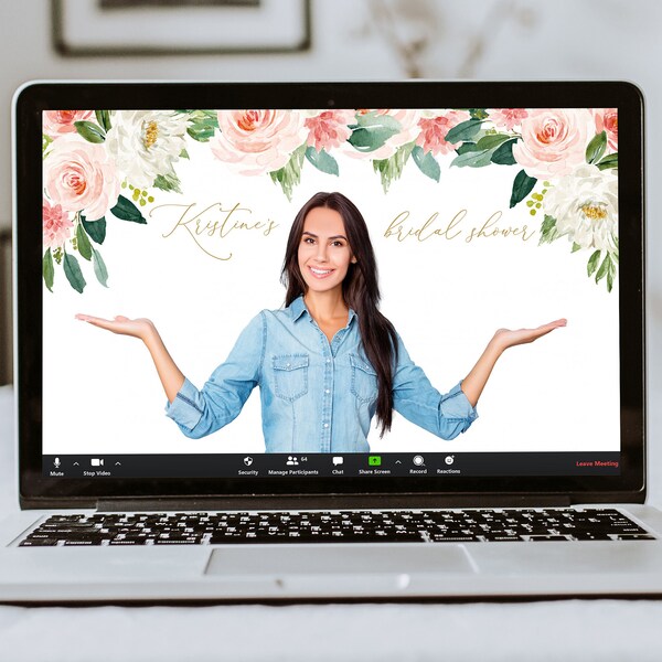 Bridal Shower Zoom Background Etsy