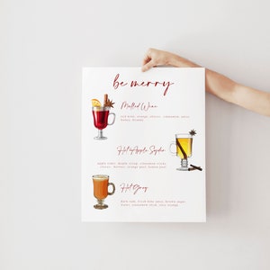 Christmas Bar Menu, Christmas Cocktail Menu, Christmas Cocktails ...