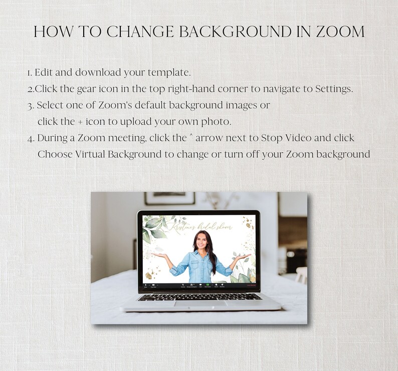Virtual Bridal Shower Zoom Background Bridal Shower Zoom Etsy