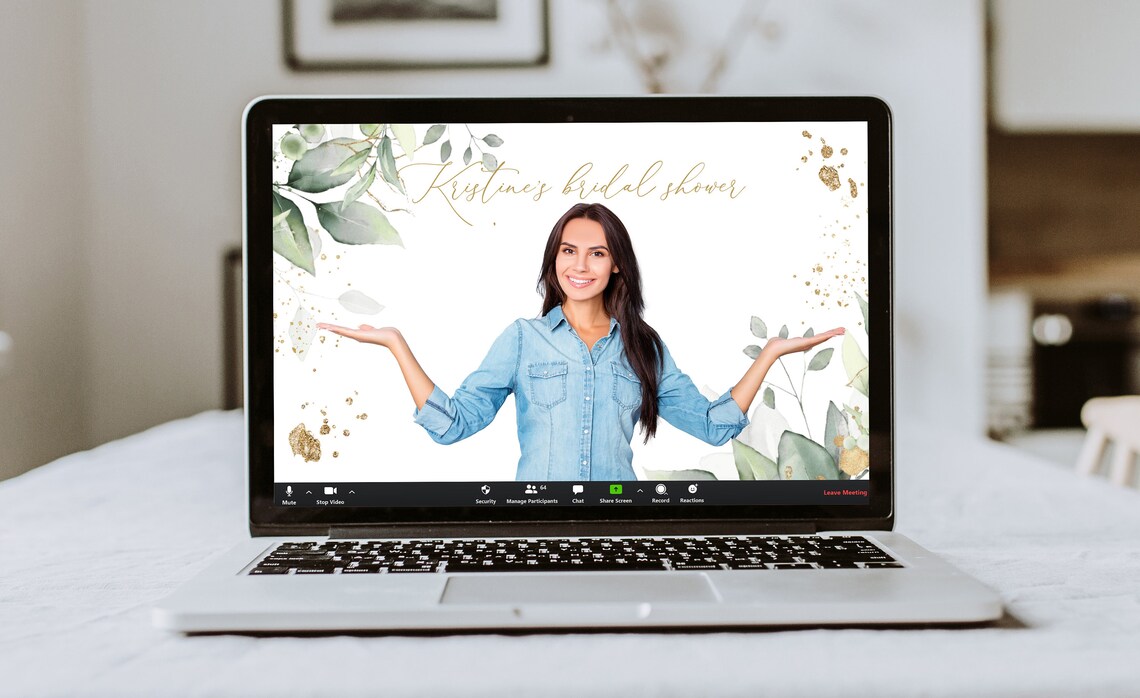 Virtual Bridal Shower Zoom Background Bridal Shower Zoom Etsy