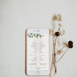 Wedding Itinerary Template, Wedding Day Timeline, Wedding Schedule Template, Electronic Wedding Invite, Day Of Wedding Timeline 0505_060 image 4