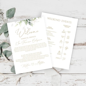 Welcome Letter, Wedding Itinerary, Wedding Welcome, Destination Wedding, Welcome Bag Letter, Order Of Events, Wedding Note Digital  0204_031