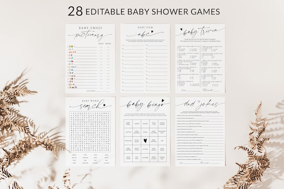 Baby Shower Game Bundle, Guess Who Mom Or Dad, Family Feud, Baby Shower Trivia, Baby Prediction, Baby Shower Bingo, Parents to Be, 0255