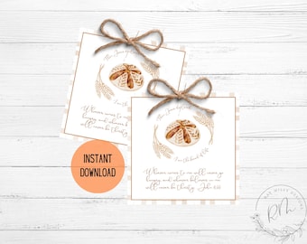 Christian Sourdough Bread John 6:35 Gift Tags (Instant Download)
