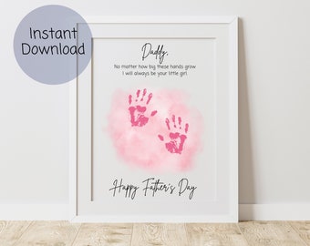 Father&#39;s Day Footprint Art: Baby Keepsake Craft (Digital Download)