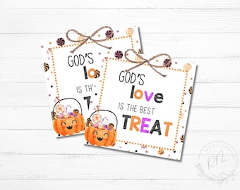 Christian Halloween Gift Tags | Sunday School Treats (Printable)