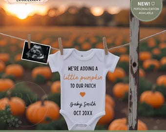 We're adding a little pumpkin to our patch pregnancy announcement: Fall Pregnancy Reveal (Digital Download)