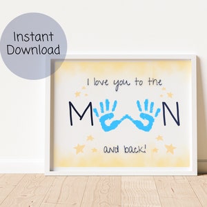 Printable Keepsake Craft | Baby Toddler Keepsake | Printable DIY Craft | Handprint Memories | Mother&#39;s Day | Father&#39;s Day | Grandparents Day